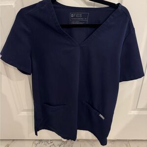 Figs Women's Deep Blue Short Sleeve Top